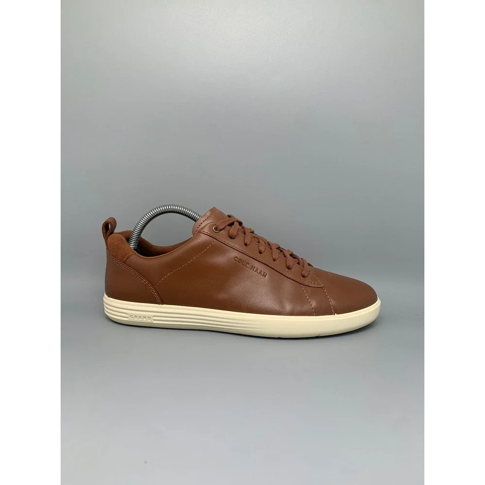 Cole Haan Grand Crosscourt British Tan Leather‎ Shoes C36924 Men's Sz 8.5 NEW